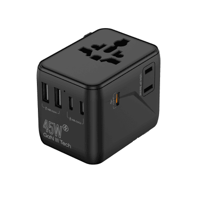 GAN 45W Universal travel adapter - BS8546 compliant