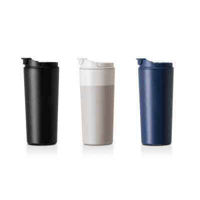 Latte ceramic lined stainless steel cup - 600ml